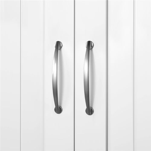 Meuble Dessus Wc Avec Portes, Tablette Réglable En Hauteur Et Compartiment Ouvert, Blanc