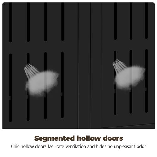 Meuble à Chaussures Avec Tiroir, Portes Et Étagères De Rangement Réglables En Hauteur, Noir