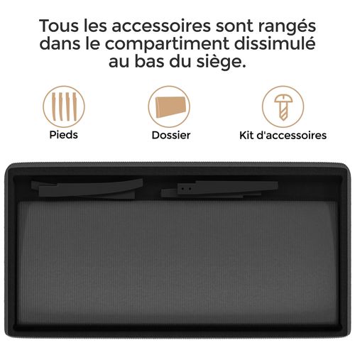 Canapé Droit En Velours Côtelé Canapé 2 Places Avec Dossier Sans Accoudoirs, Gris