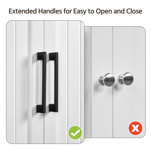 Armoire De Rangement En Bois Avec 6 Étagères Et 2 Tiroirs Meuble Haute De Rangement, Blanc