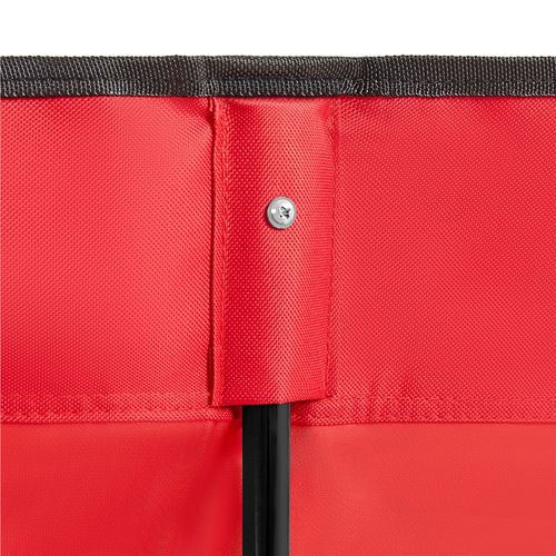 Banc De Camping Pliable 4 Places Avec Haut Dossier, Poches Latéraux Et Sac De Transport, Rouge