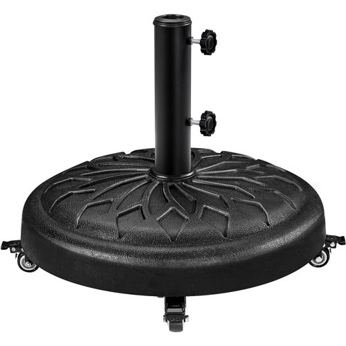 Base De Parasol Standard Ronde En Résine Pour Mât De Ø 3,8 Cm/4,8 Cm, Noir