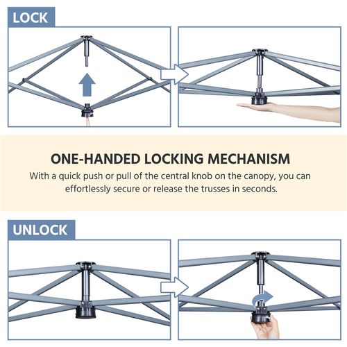 Tonnelle De Jardin Avec Poches Pour Rangement, Sacs De Sable Et Sac De Transport, Blanc