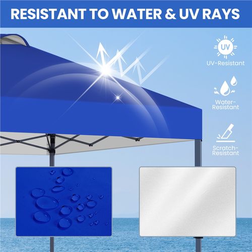 Tonnelle De Jardin 3×3 M Tente D'extérieur Uv 50+ Avec Sacs De Sable Et Sac De Transport, Bleu