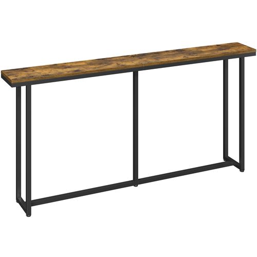 Table Console Longue Moderne Meuble D'entrée Allongée En Bois, Marron Rustique