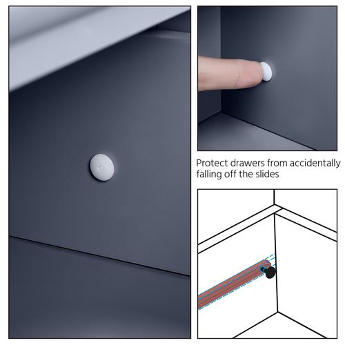 Armoire De Salle De Bain à 3 Tiroirs Et 1 Porte Avec Compartiment Ouvert, Gris