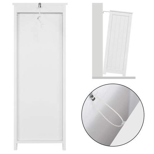 Meuble De Salle De Bain Avec 4 Tiroirs Armoire De Rangement En Bois Blanc