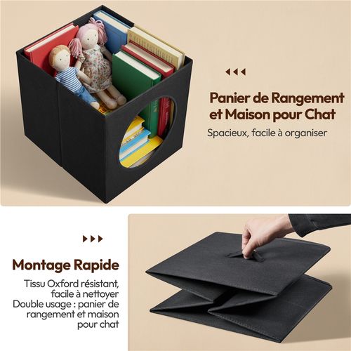 Portemanteau Industriel Chat-humain Avec Niche Perchoirs Rangement 3 Niveaux Brun Rustique