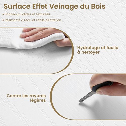 Bibliothèque Étroite Ouverte à 7 Niveaux Étagère Haute Blanc