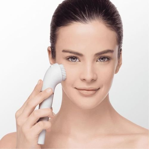 Facespa 851v 3-en-1 Épilateur Électrique Femme Visage Et Épilation Blanc/bronze, Brosse Nettoyante,