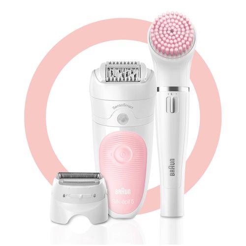 Épilateur Silk-épil 5 Wetetdry 81683689 Blanc, Rose 28 Pince(s)