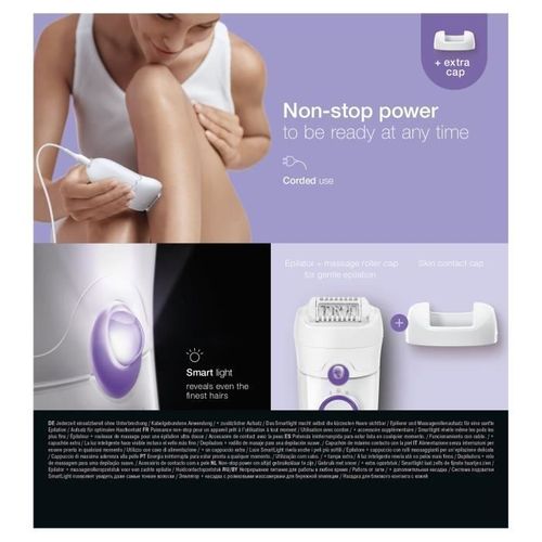Épilateur Électrique - Se 5-505p - 2 Vitesses - Blanc
