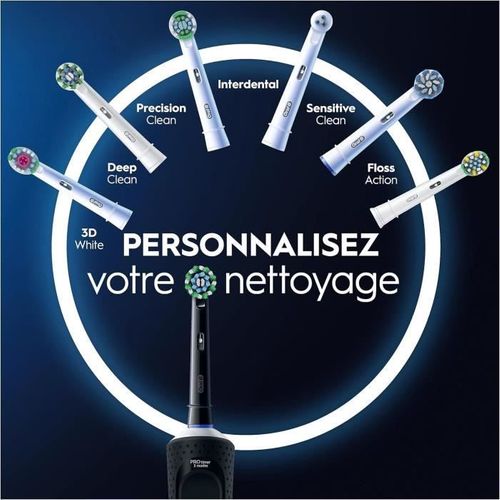 Vitality Pro Brosse à Dents Électrique Noire, 1 Brossette