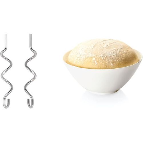 Batteur Clevermixx Mfq3530 450w - 5 Vitesses - 2 Fouets / 2 Crochets Pétrisseurs Inox - Blanc / Gris