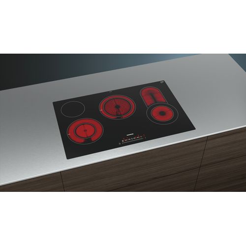 Plaque Vitrocéramique Encastrable Et801fcp1d Noir, Acier Inoxydable 4 Foyers