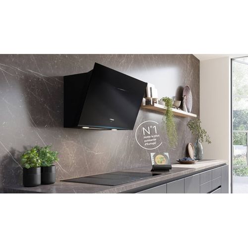 Hotte Décorative Inclinée 90cm 51db 441m3/h Noir - Lc91klt60