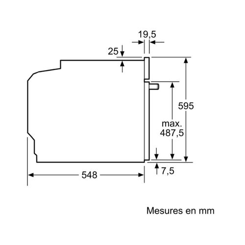 Four Intégrable Multifonction 71l 60cm Pyrolyse Noir - Hb578hbs7