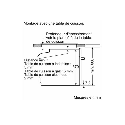 Four encastrable Ecoclean Softclose - IQ500 - Hb557gbs3f - Noir - 7 Modes De Cuisson