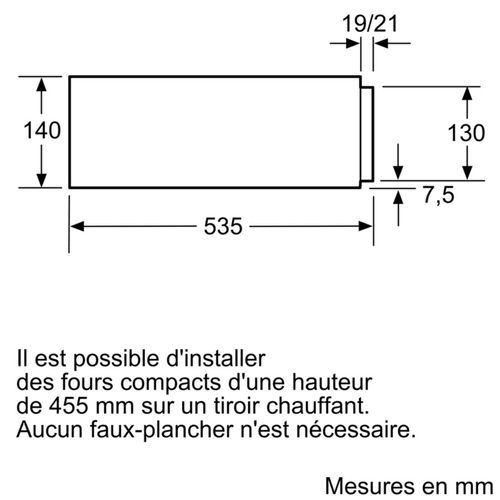 Tiroir chauffant NEFF N17HH10N0 inox