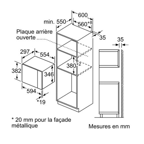 Micro-ondes Encastrable 20l 1270w Graphite Grey - Hlawd23g0