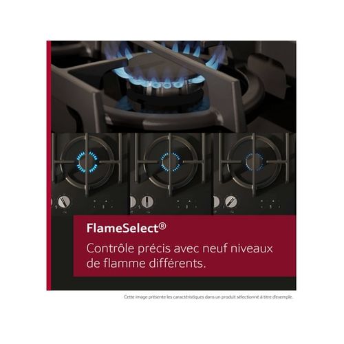 Plaque de cuisson Gaz 4 foyers dessus Verre - T26pip4s0