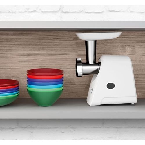 Hachoir à Viande - Mfw2510w - 2 Grilles - Garnisseur De Saucisses - Blanc