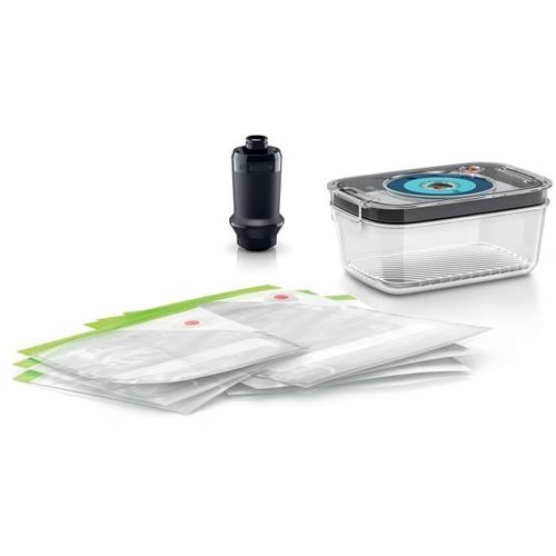 Kit Pour Mise Sous Vide Msev6fs1 - Boîte Sous Vide Avec Bac 1l - 3 Sacs + 3 Sacs De Congélation