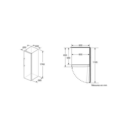 Congélateur Armoire 60cm 225l No Frost - Gsn33fwev