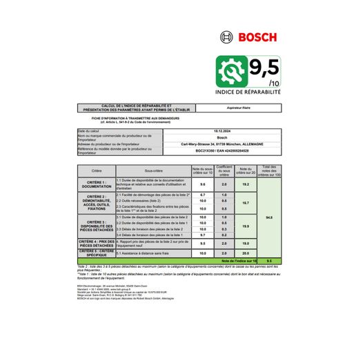 Aspirateur sans sac - Bgc21x350