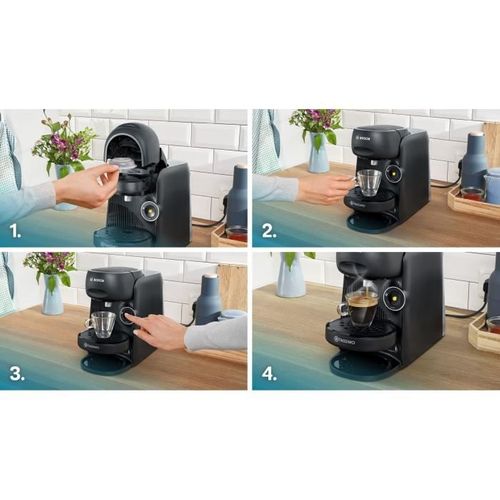 Machine à Café - Tas16b2 - Tassimo Finesse - 1400 W - 0,7 L - Noir