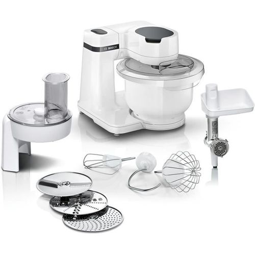 Robot Pâtissier  Serie 2 - 700 W - 4 Vitesses - 3,8 L - 3 Disques - Hachoir à Viande - Blanc