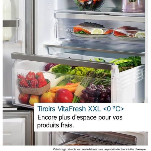 Réfigérateur Combiné 55cm 260l No Frost Acier Brossé Noir - Kgn36vxct