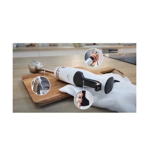 Mixeur Plongeant - Msm4w221 - 600 W - 4 Lames Aiguisées - Bol Mélangeur - Mini Hachoir - Fouet