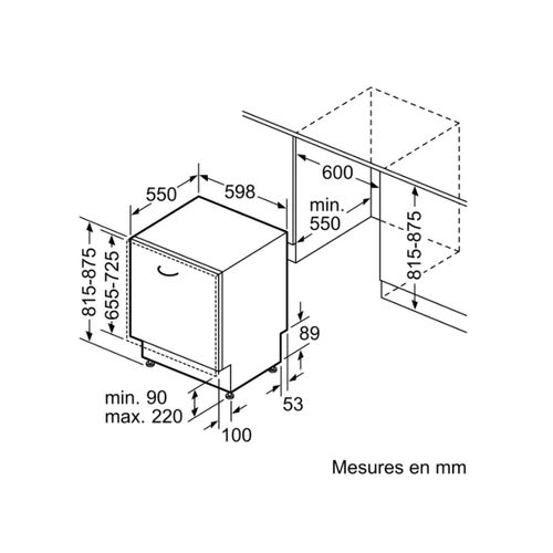 Lave-vaisselle 60cm 14 Couverts 42db Tout Intégrable - Smv4hcx07e