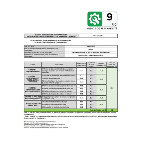 Lave-vaisselle 60cm 13 Couverts 46db Acier Brossé - Sms2hti06e