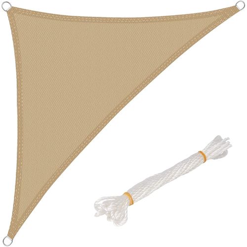 Voile D’ombrage Triangulaire 4.2x4.2x6m En Hdpe. Protection Contre Le Soleil .sable