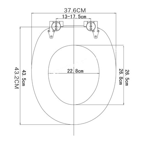 Abattant De Toilette En Mdf Avec Charnière.couvercle De Wc.43.2x37.6cm.goutte D'eau.gris