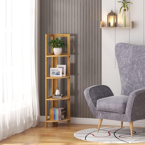 Etagère En Bambou. Etagère De Salle De Bain/cuisine. Etagère à 4 Niveaux. 27x38x120 Cm