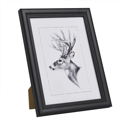 1 X Cadre De Photo En Bois Et Vitre. Cadre Photo De Style Artos. 21x29.7cm Environ. Noir