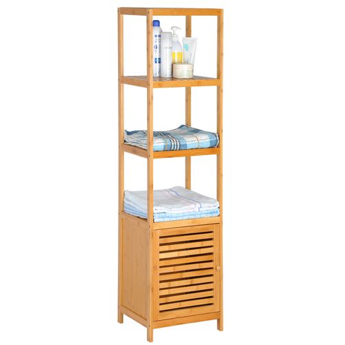Etagère En Bambou. Rangement Pour Salle De Bain/cuisine. 36x33x140 Cm