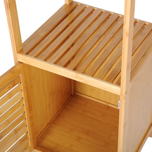 Etagère En Bambou. Rangement Pour Salle De Bain/cuisine. 36x33x140 Cm