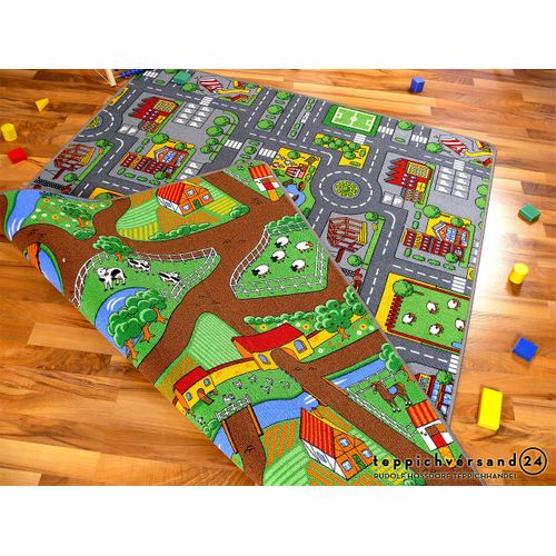 Tapis Rues Réversible 140x200cm Multicolore