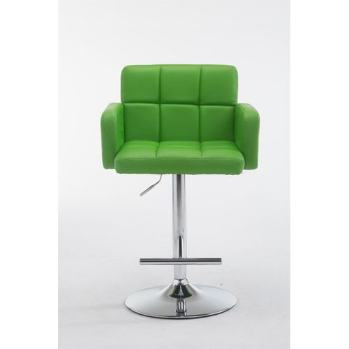 Tabouret De Bar Los Angeles Similicuir Avec Pied En Métal Vert/chrome