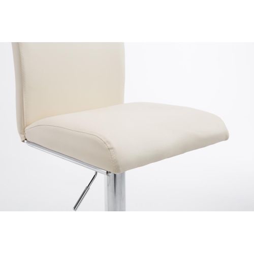 Tabouret De Bar Köln En Similicuir Avec Pied En Métal Crème