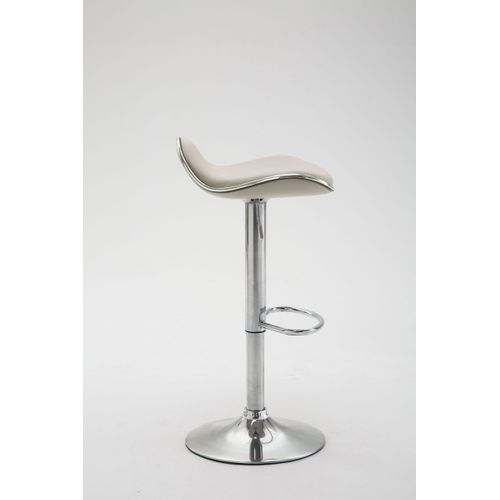 Tabouret De Bar Shanghai Similicuir Avec Pied En Métal Crème