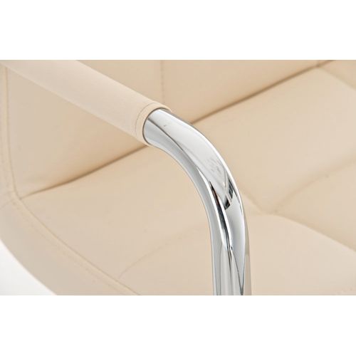 Chaise De Bureau Lucy Similicuir Crème