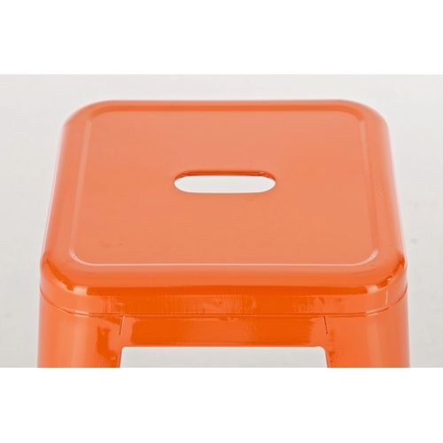 Tabouret De Bar 100% En Métal Joshua Orange