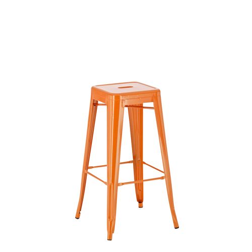 Tabouret De Bar 100% En Métal Joshua Orange