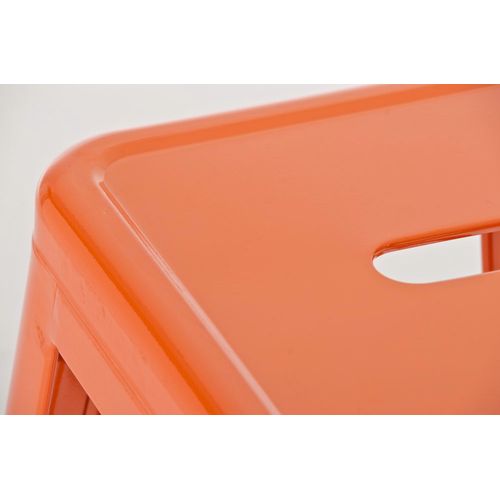 Tabouret De Bar 100% En Métal Joshua Orange