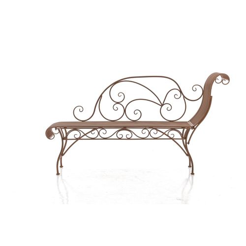 Banquette De Jardin Karma En Fer Forgé Marron Antique